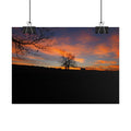 Sunset Silhouette Poster — Lone Tree Sunset Rolled Art Print