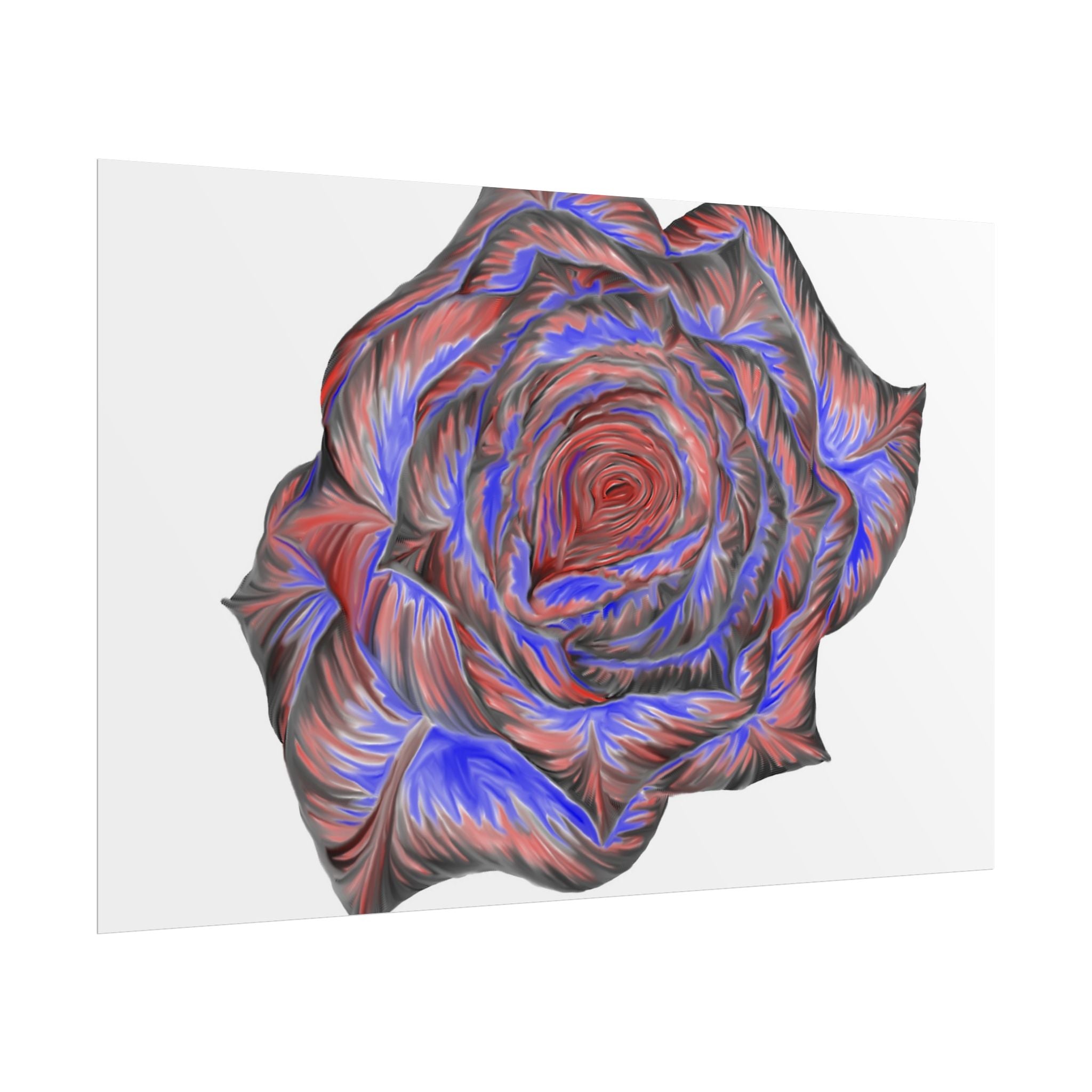 Abstract Rose Art Poster — Colorful Swirl Floral Wall Print