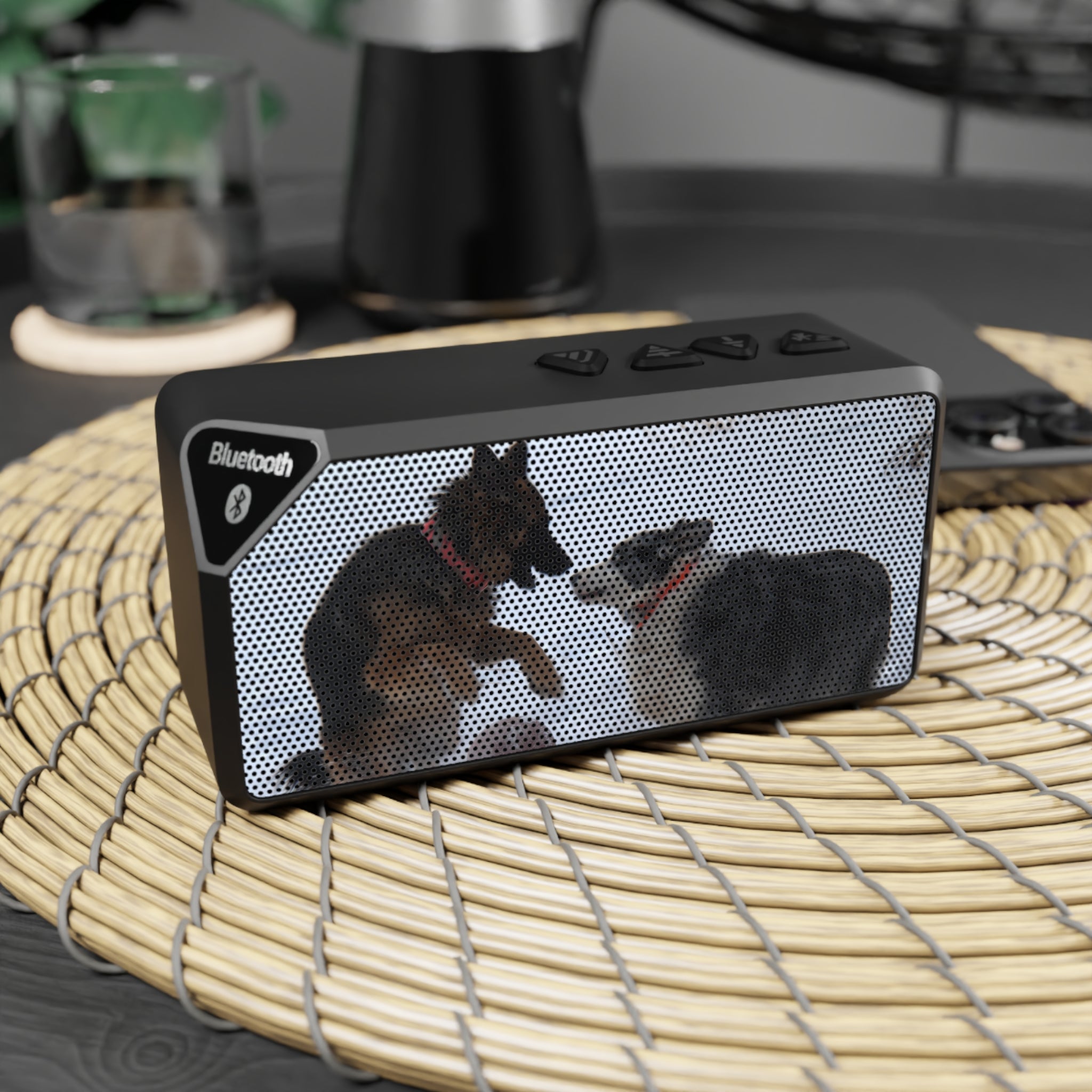 Bluetooth Speaker — Custom Dog Photo Grill Design