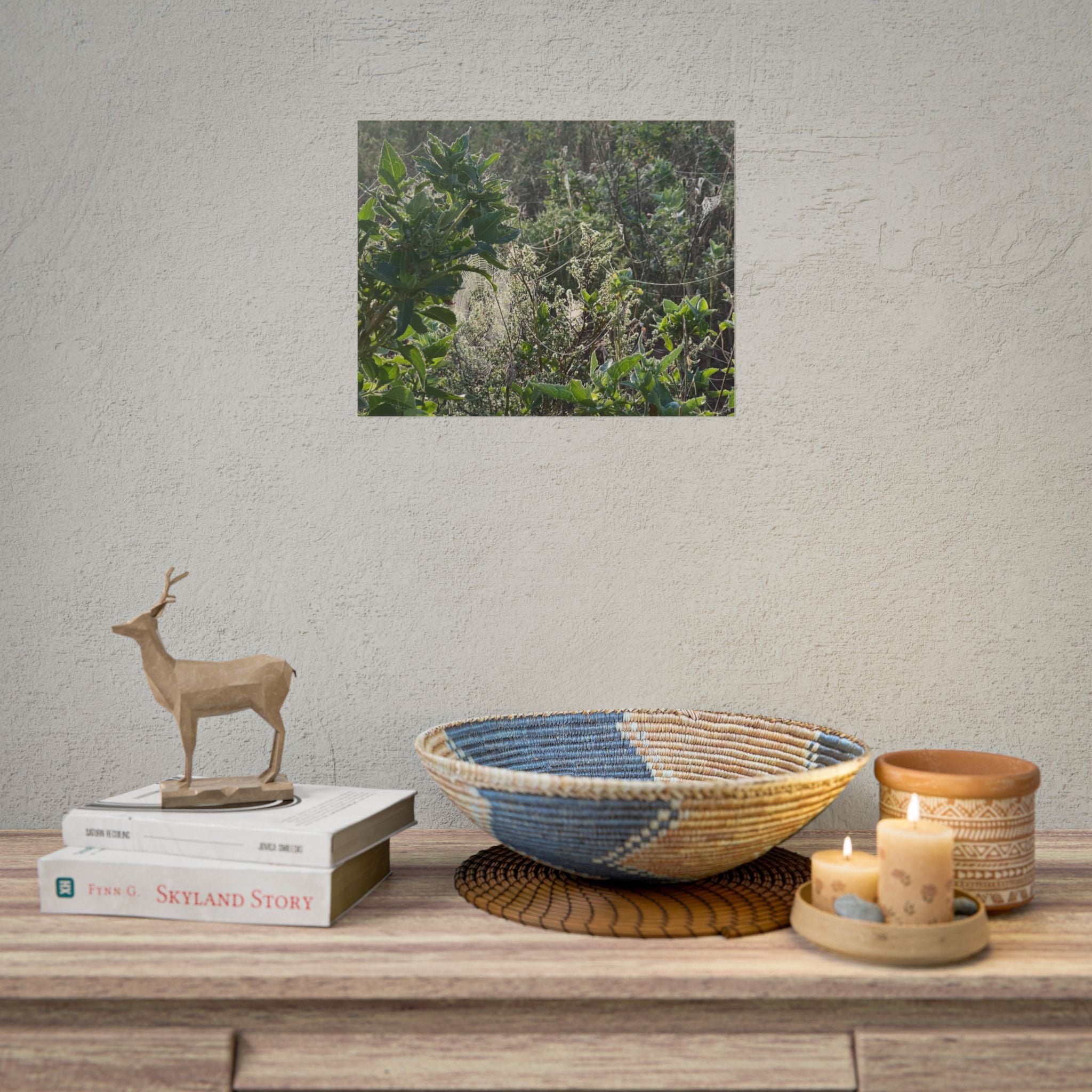 Botanical Greenery Poster — Wild Meadow Spider Web Rolled Art Print