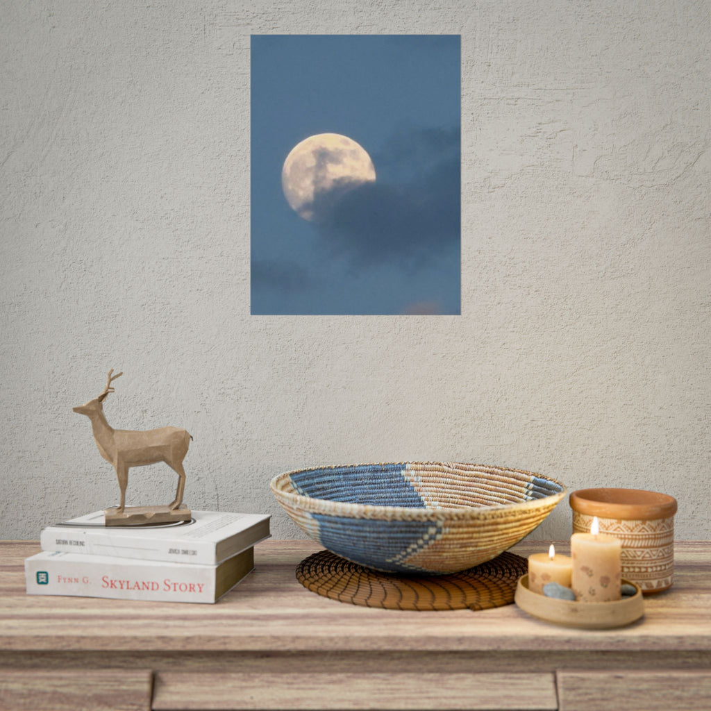 Lunar Cloud Poster - Moon Photography Wall Art (Rolled Poster)