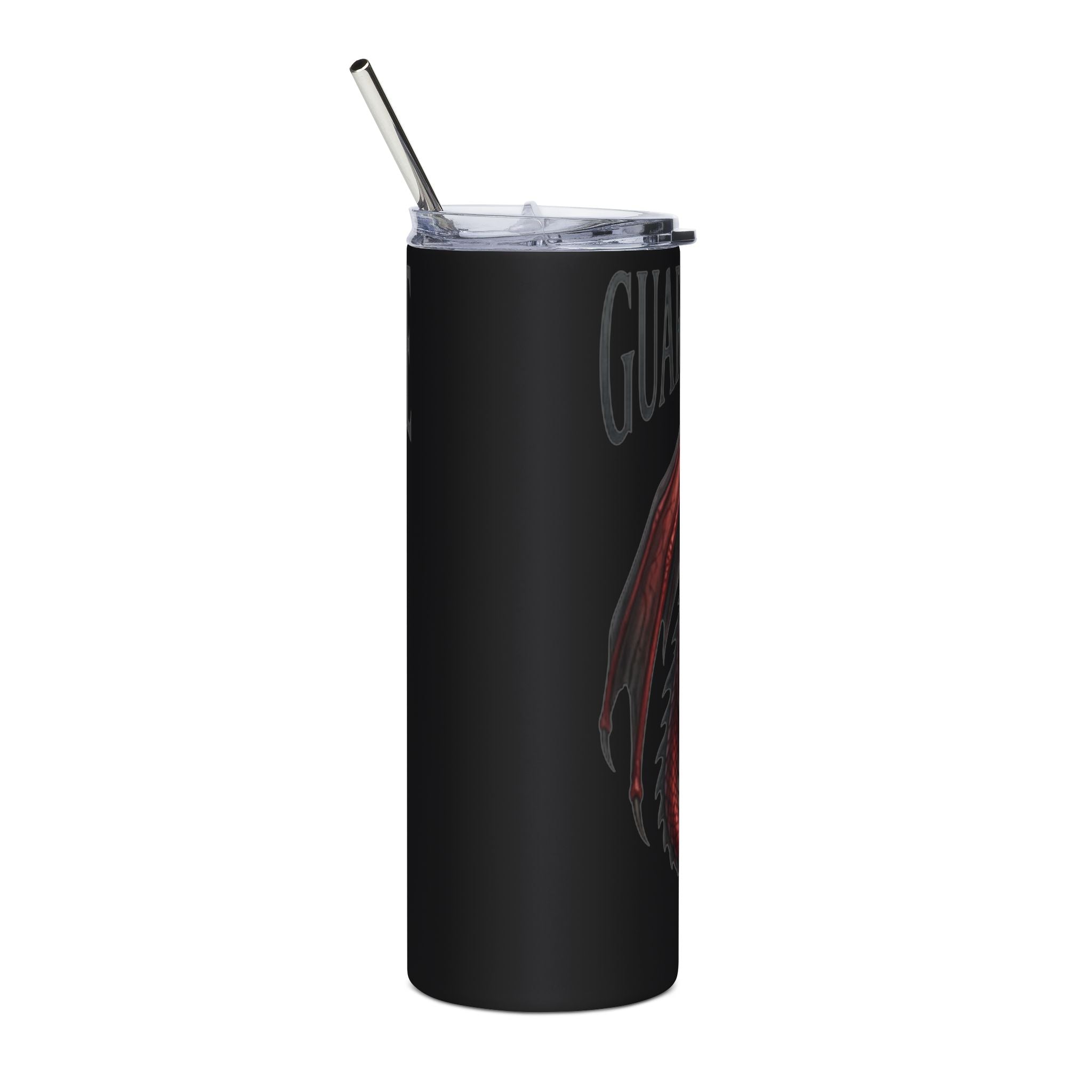 Guardian of Knowledge 20oz Stainless Steel Tumbler — Red Dragon on Books