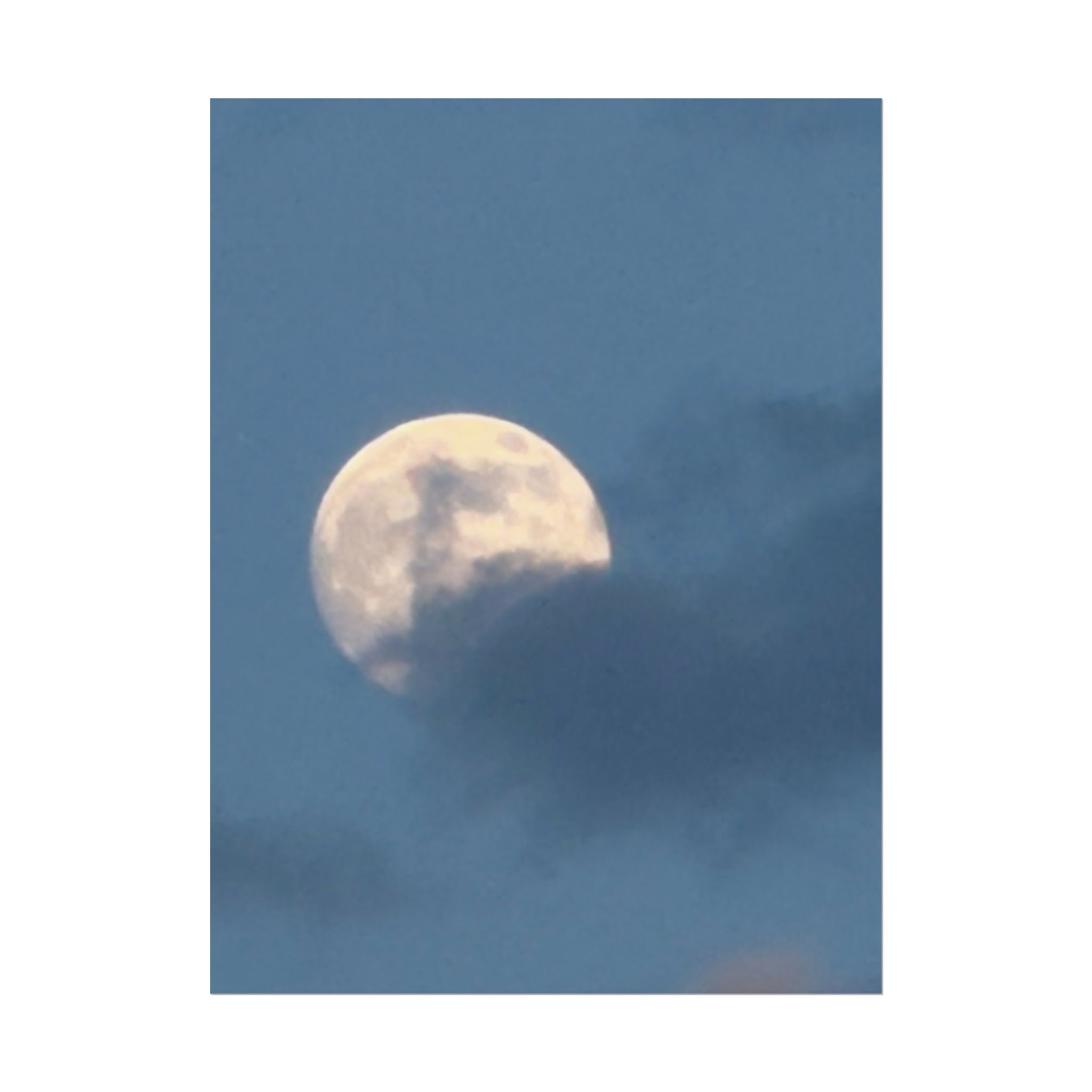 Lunar Cloud Poster - Moon Photography Wall Art (Rolled Poster)
