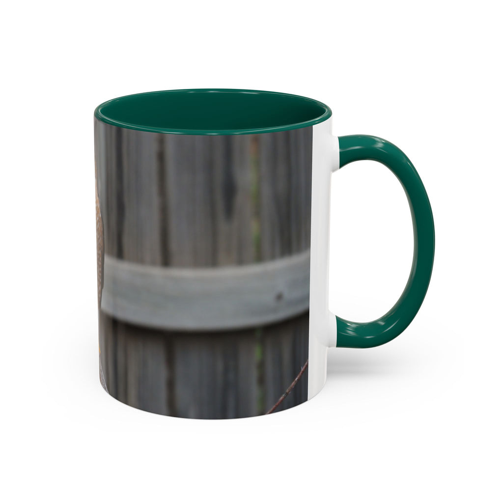 Hawk Photo Mug (11oz/15oz) — Wildlife Coffee Cup with Sharp-Shinned Hawk Image