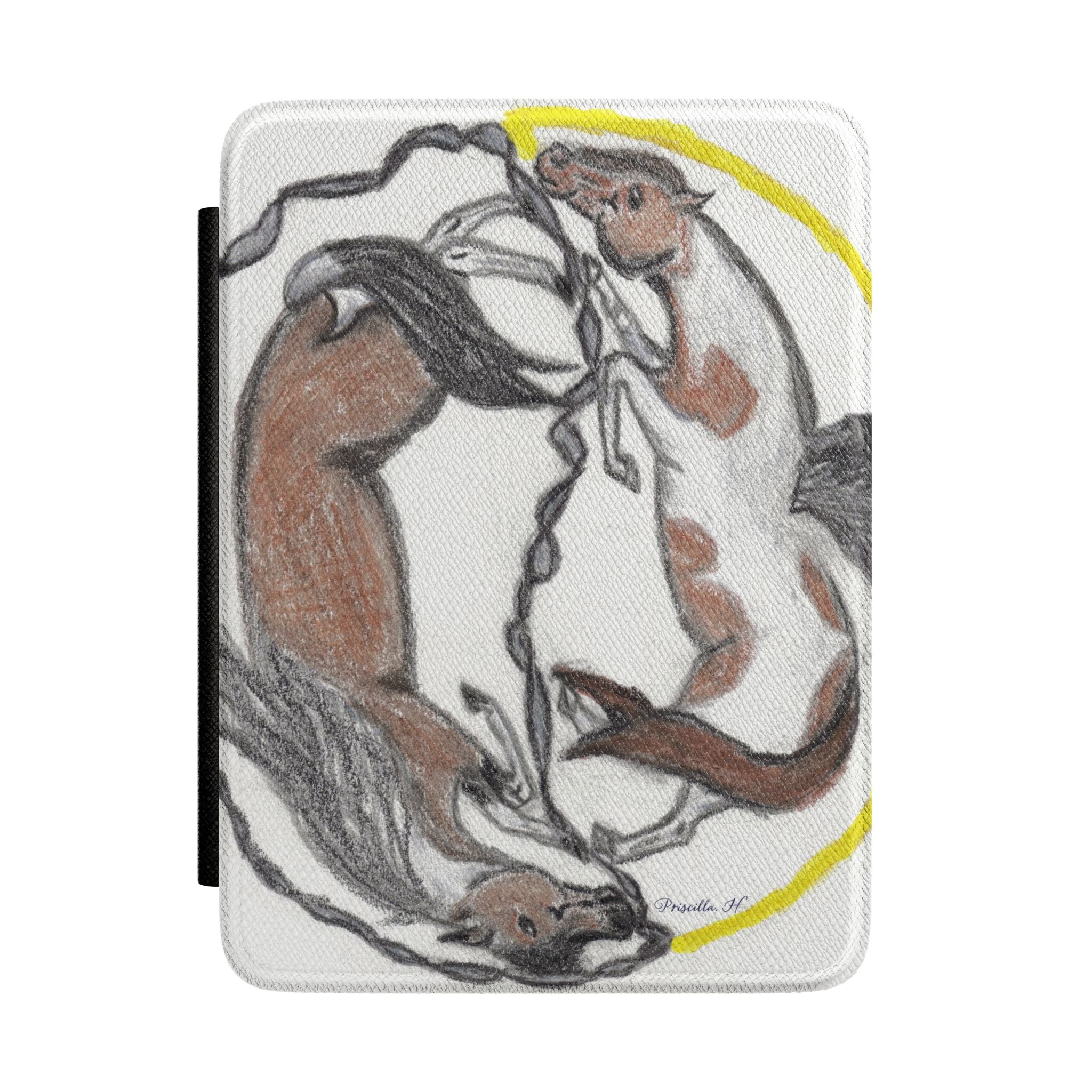 Koi Yin Yang Kindle Case – Artistic Fish Illustration E-Reader Cover