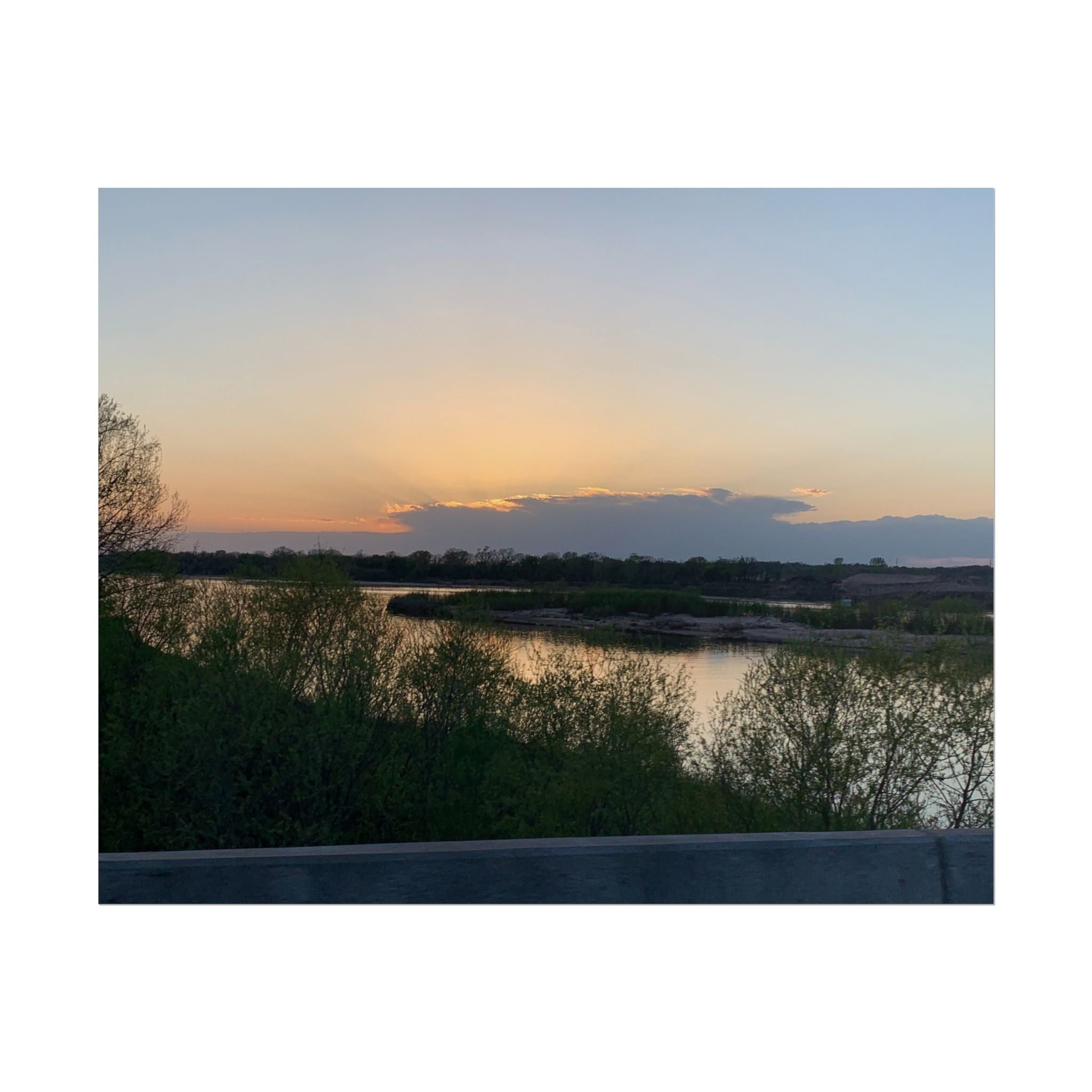 Sunset River Landscape Poster — Rolled Nature Wall Art