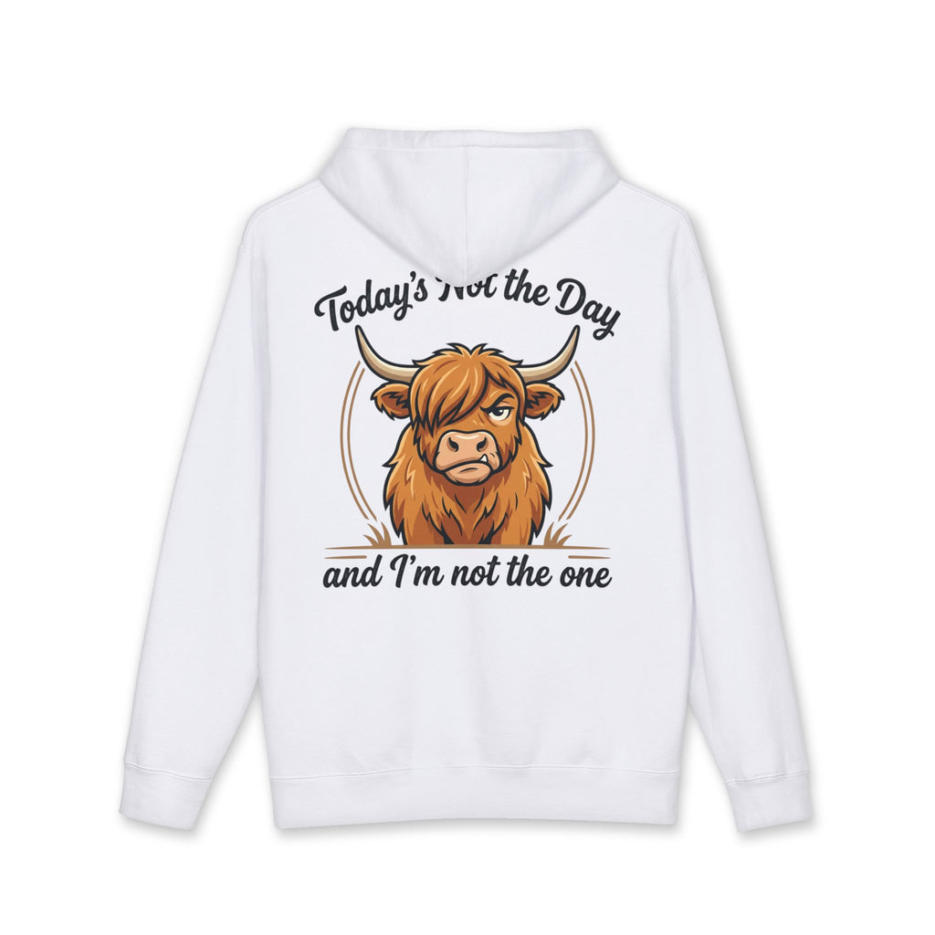 Hoodie — "Today's Not the Day" Highland Cow Graphic Hoodie