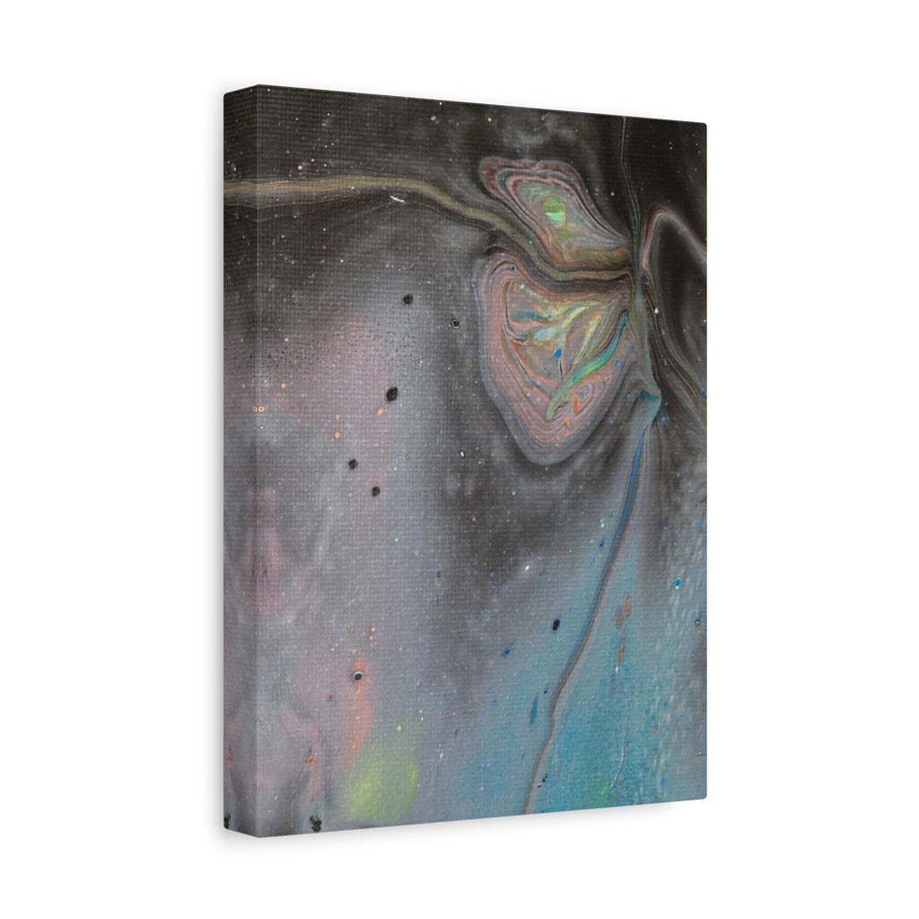 Abstract Fluid Art Canvas Print — Iridescent Galaxy Matte Stretched 1.25"