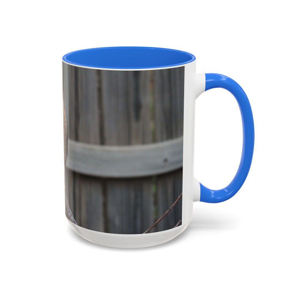 Hawk Photo Mug (11oz/15oz) — Wildlife Coffee Cup with Sharp-Shinned Hawk Image