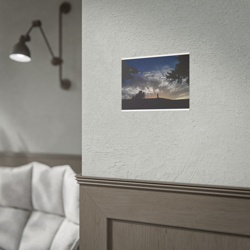 Sunset Silhouette Poster — Dramatic Cloudscape Wall Art
