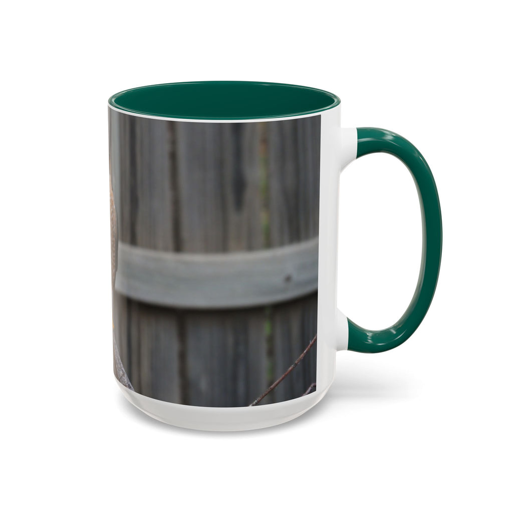 Hawk Photo Mug (11oz/15oz) — Wildlife Coffee Cup with Sharp-Shinned Hawk Image