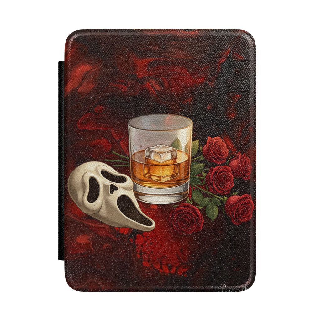 Kindle Case - Gothic Whiskey, Roses & Mask dark romance themed E-Reader Cover