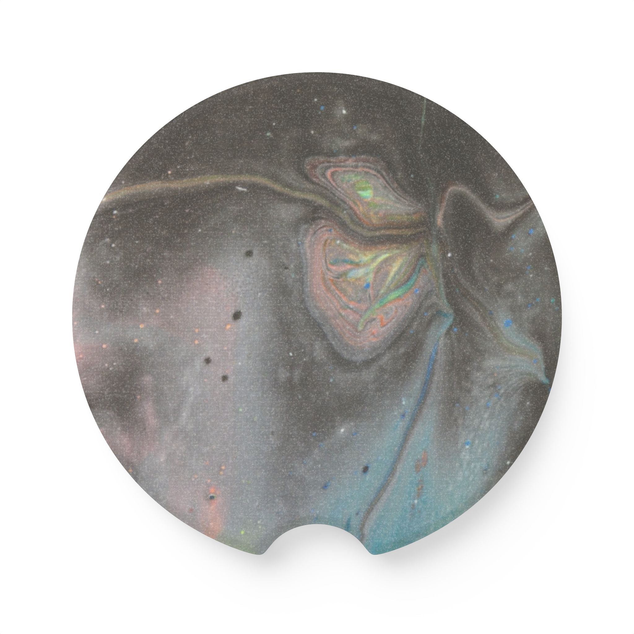 Soapstone Marble Car Coaster - Iridescent Stone Drink Holder