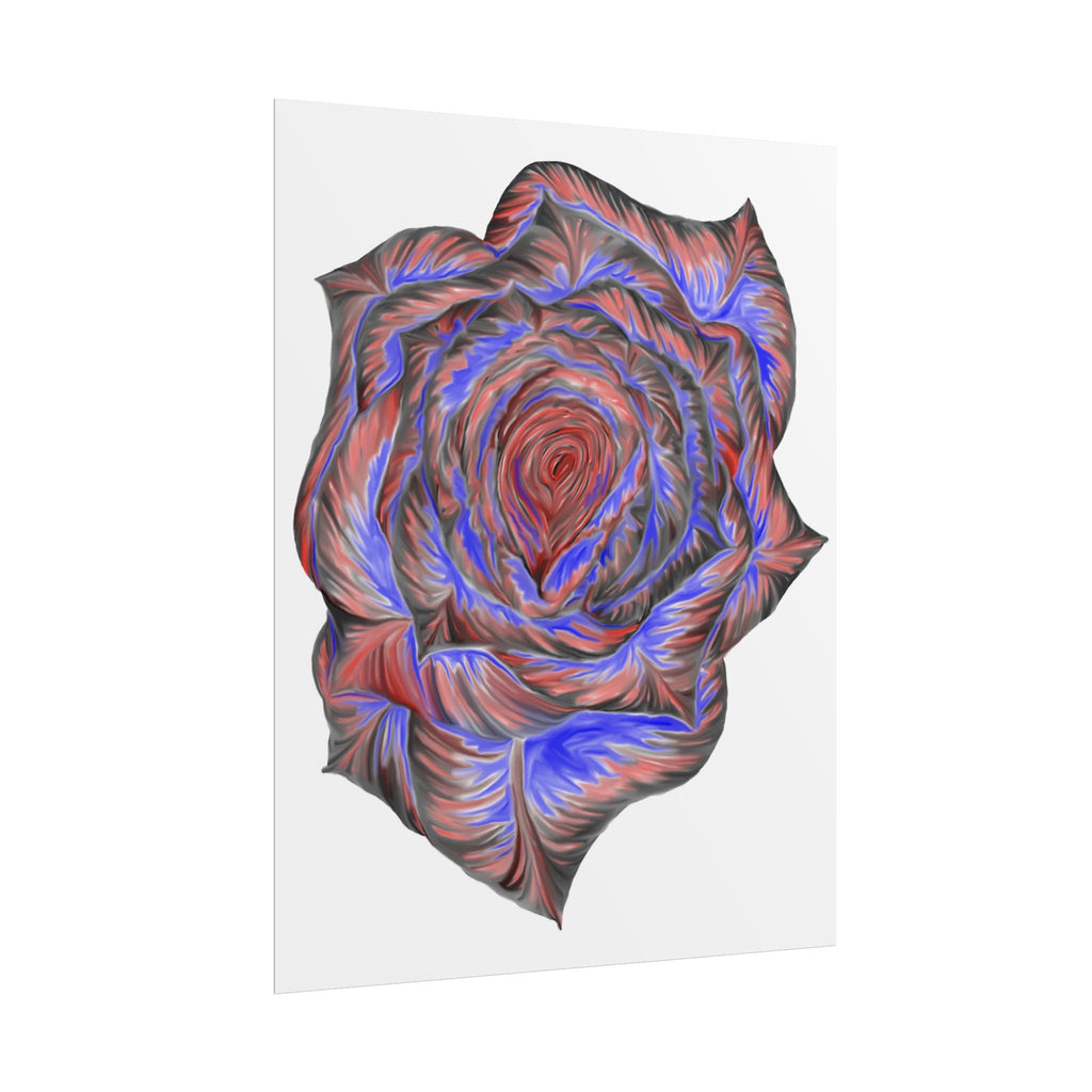 Abstract Rose Art Poster — Colorful Swirl Floral Wall Print