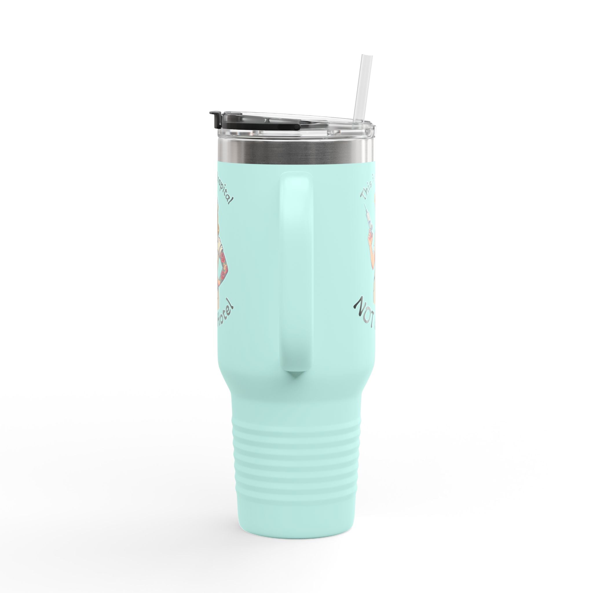Travel Mug — “This is a Hospital, Not a Hotel” Nurse Insulated Tumbler (40oz)