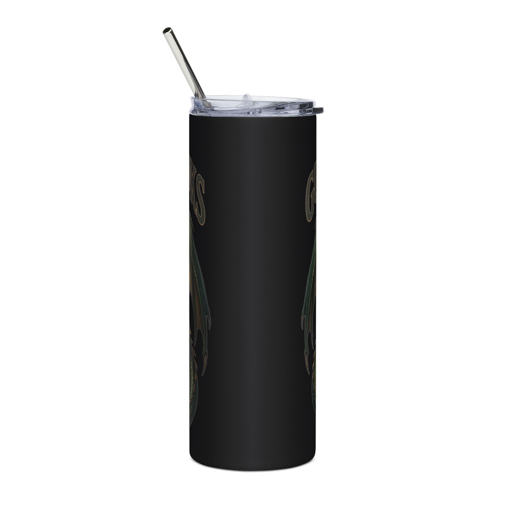 Guardian of the Books Stainless Steel Tumbler — 20oz Dragon Booklover Travel Cup