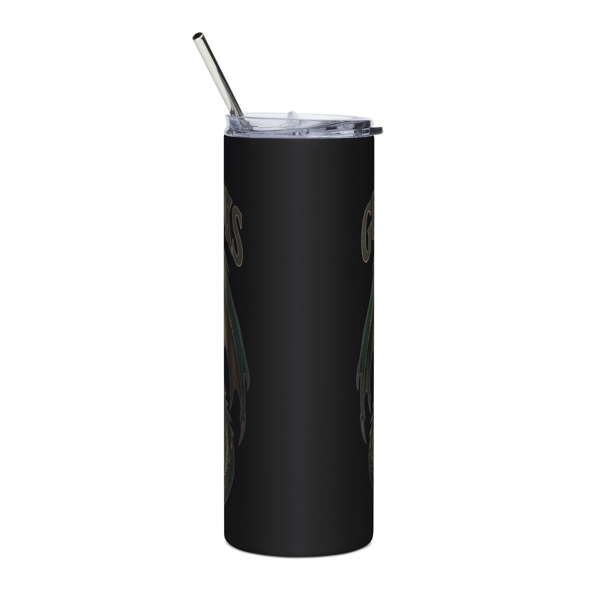 Guardian of the Books Stainless Steel Tumbler — 20oz Dragon Booklover Travel Cup