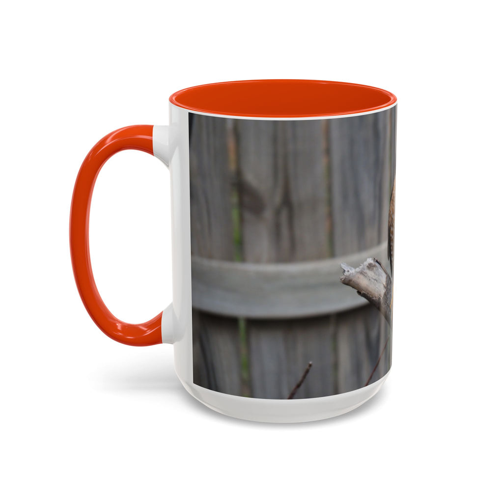 Hawk Photo Mug (11oz/15oz) — Wildlife Coffee Cup with Sharp-Shinned Hawk Image