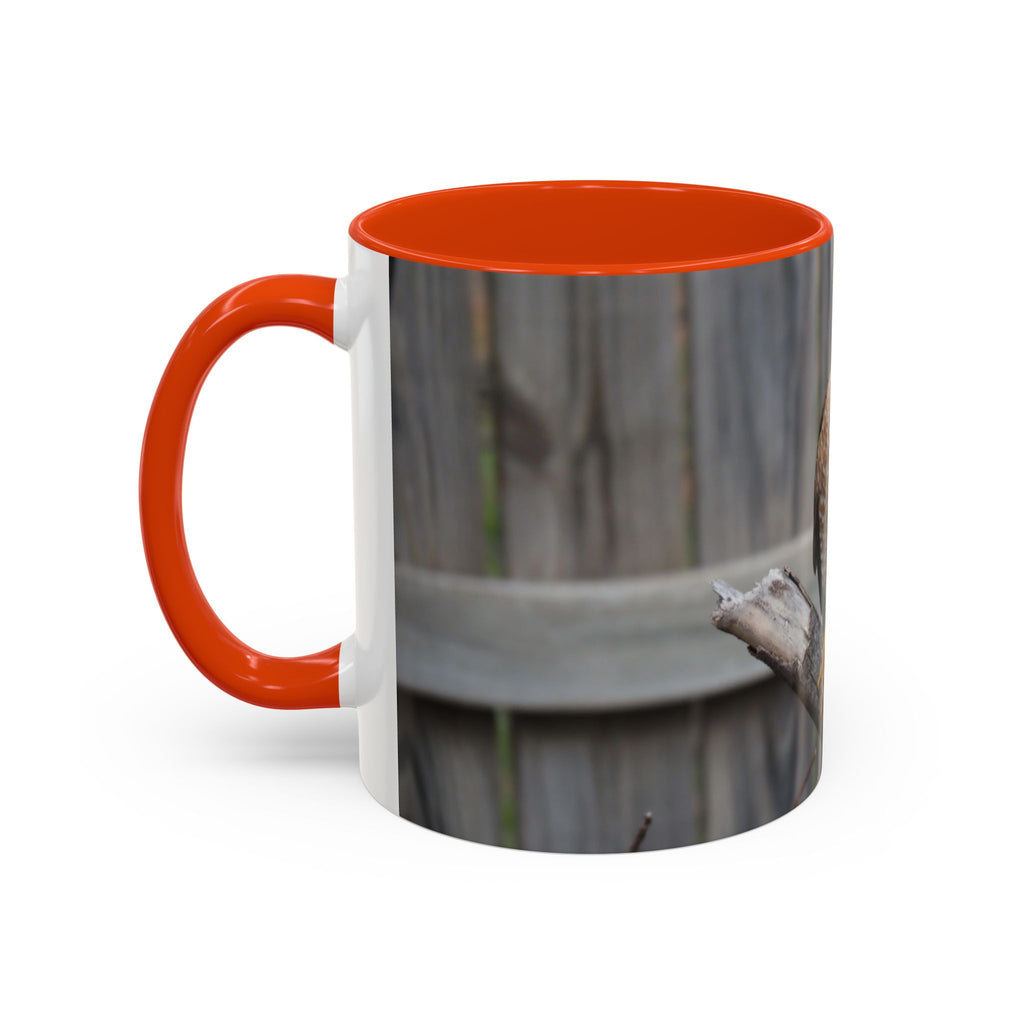 Hawk Photo Mug (11oz/15oz) — Wildlife Coffee Cup with Sharp-Shinned Hawk Image