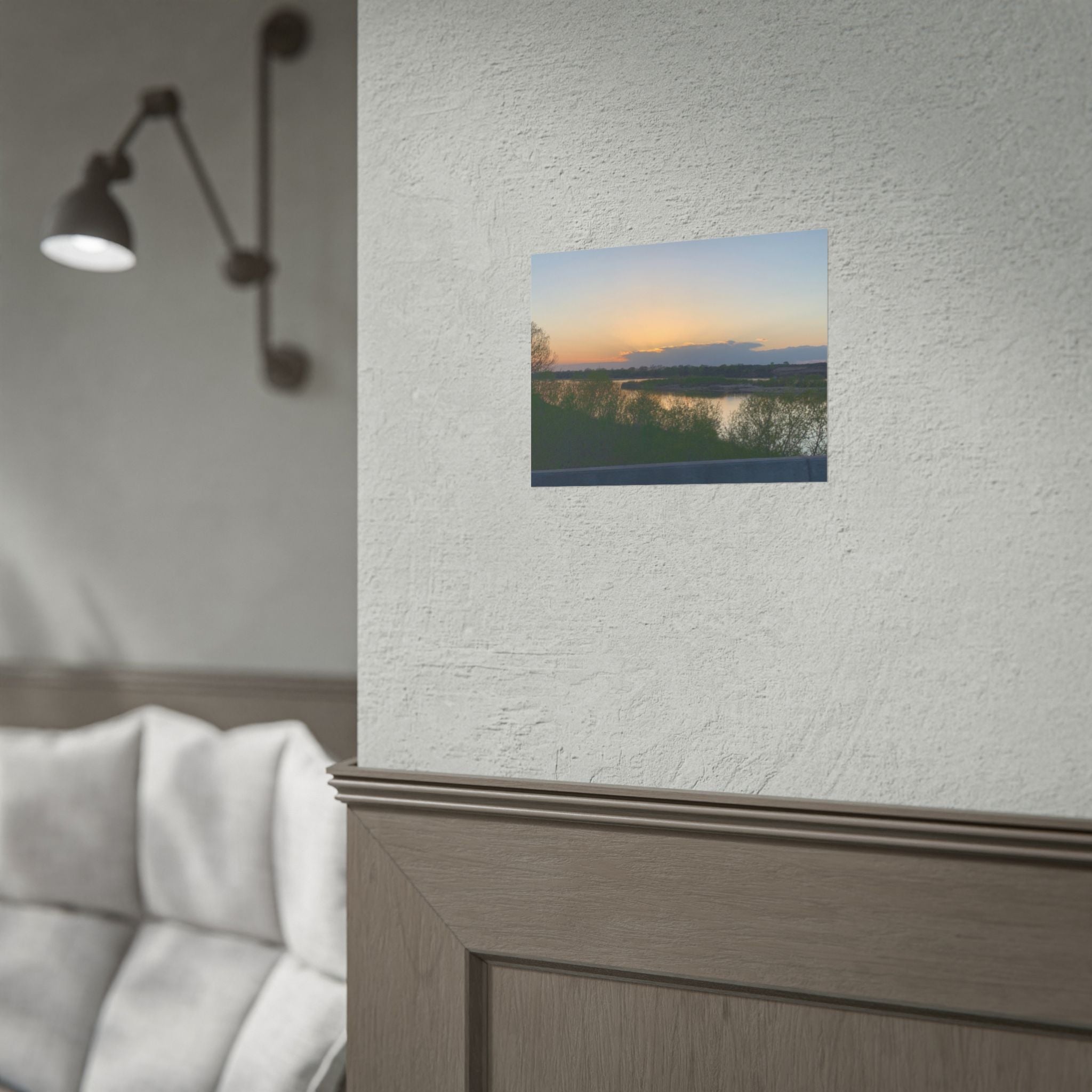 Sunset River Landscape Poster — Rolled Nature Wall Art