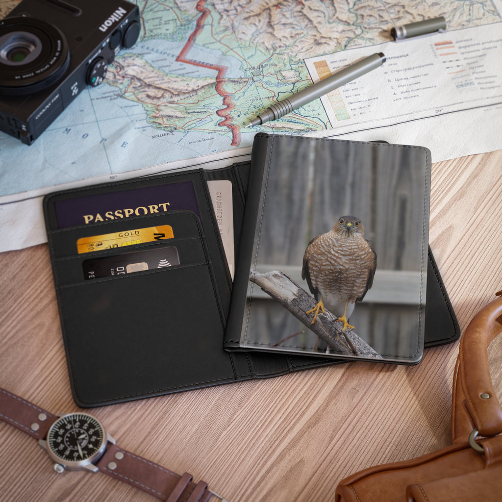 Hawk Photo Passport Cover — Wildlife Travel Passport Holder