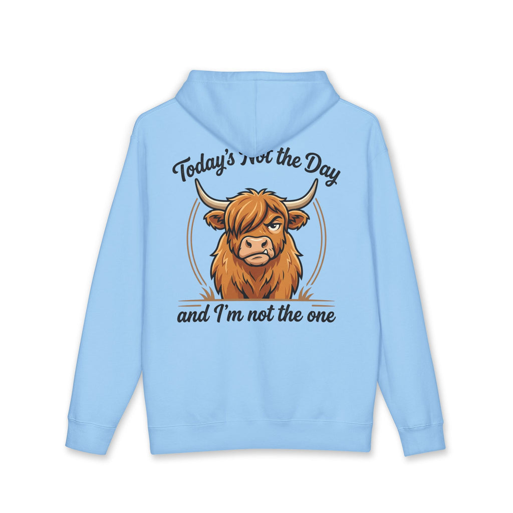 Hoodie — "Today's Not the Day" Highland Cow Graphic Hoodie