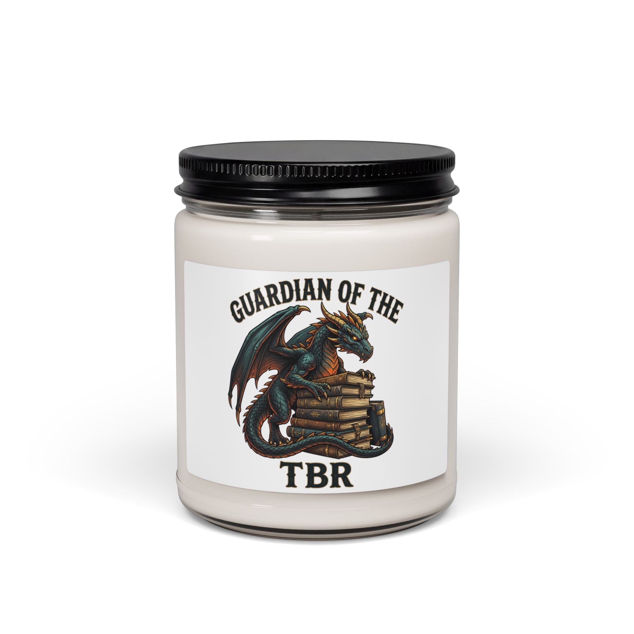 Guardian Dragon Candle 9oz Soy Jar | fantasy art, dark academia