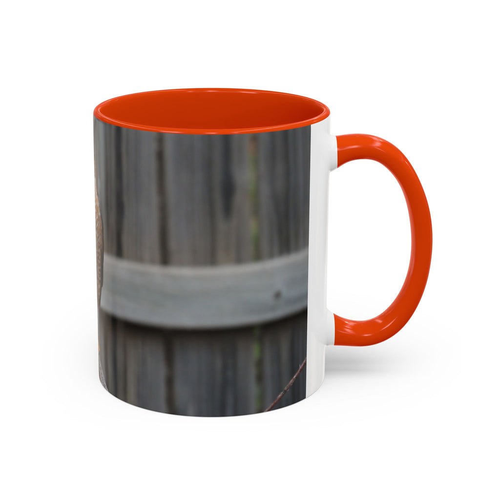 Hawk Photo Mug (11oz/15oz) — Wildlife Coffee Cup with Sharp-Shinned Hawk Image