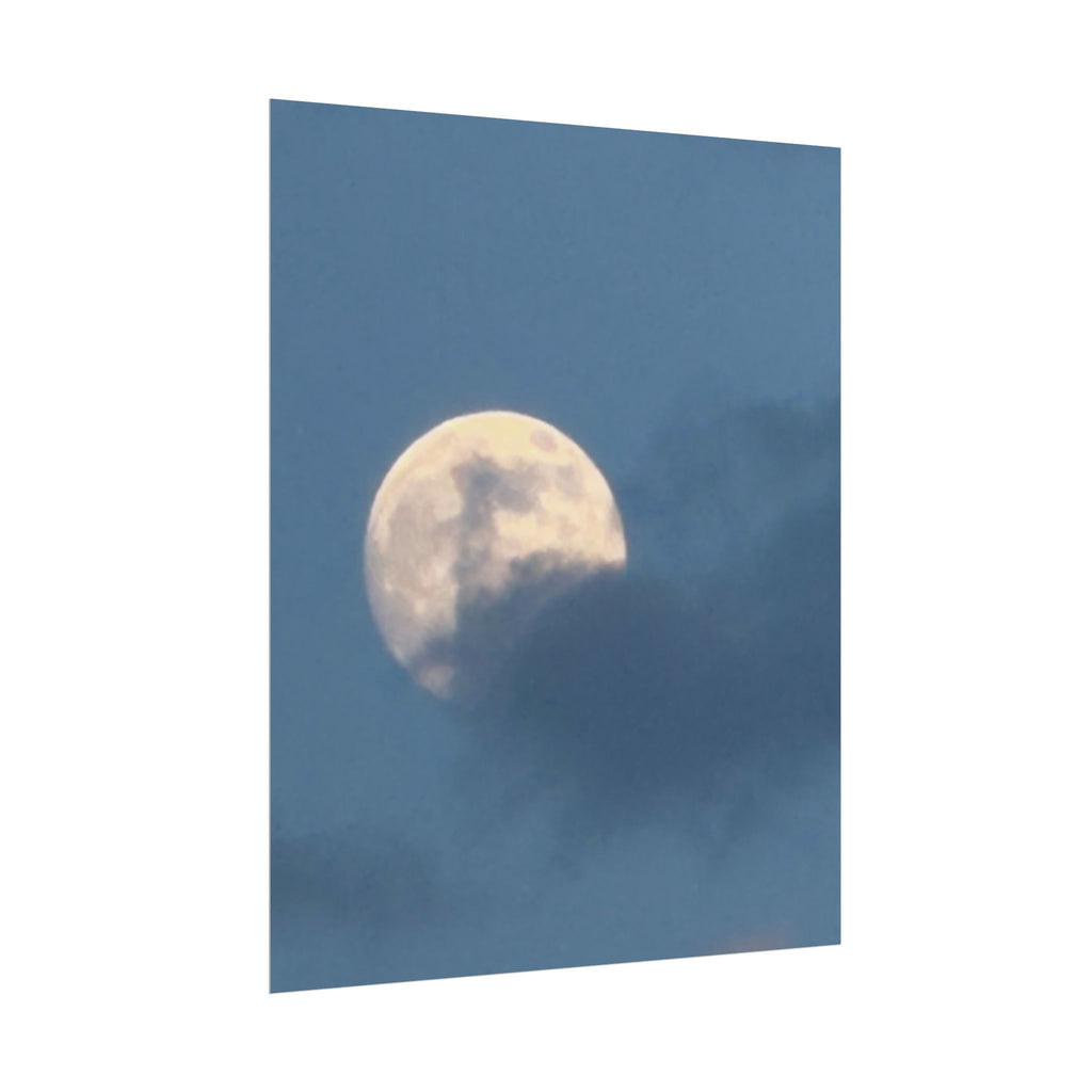 Lunar Cloud Poster - Moon Photography Wall Art (Rolled Poster)