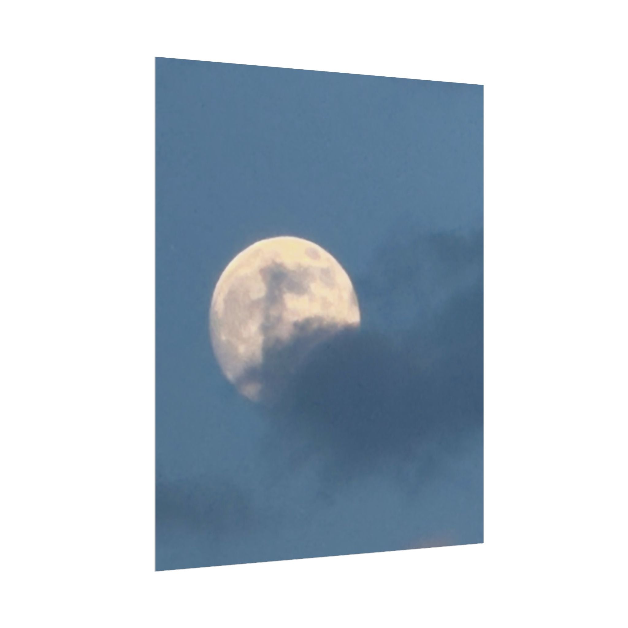 Lunar Cloud Poster - Moon Photography Wall Art (Rolled Poster)