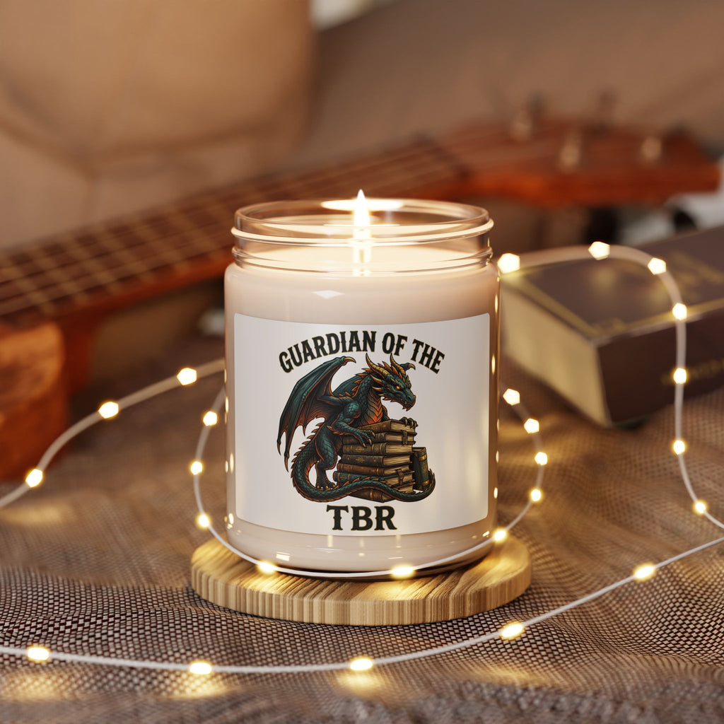 Guardian Dragon Candle 9oz Soy Jar | fantasy art, dark academia