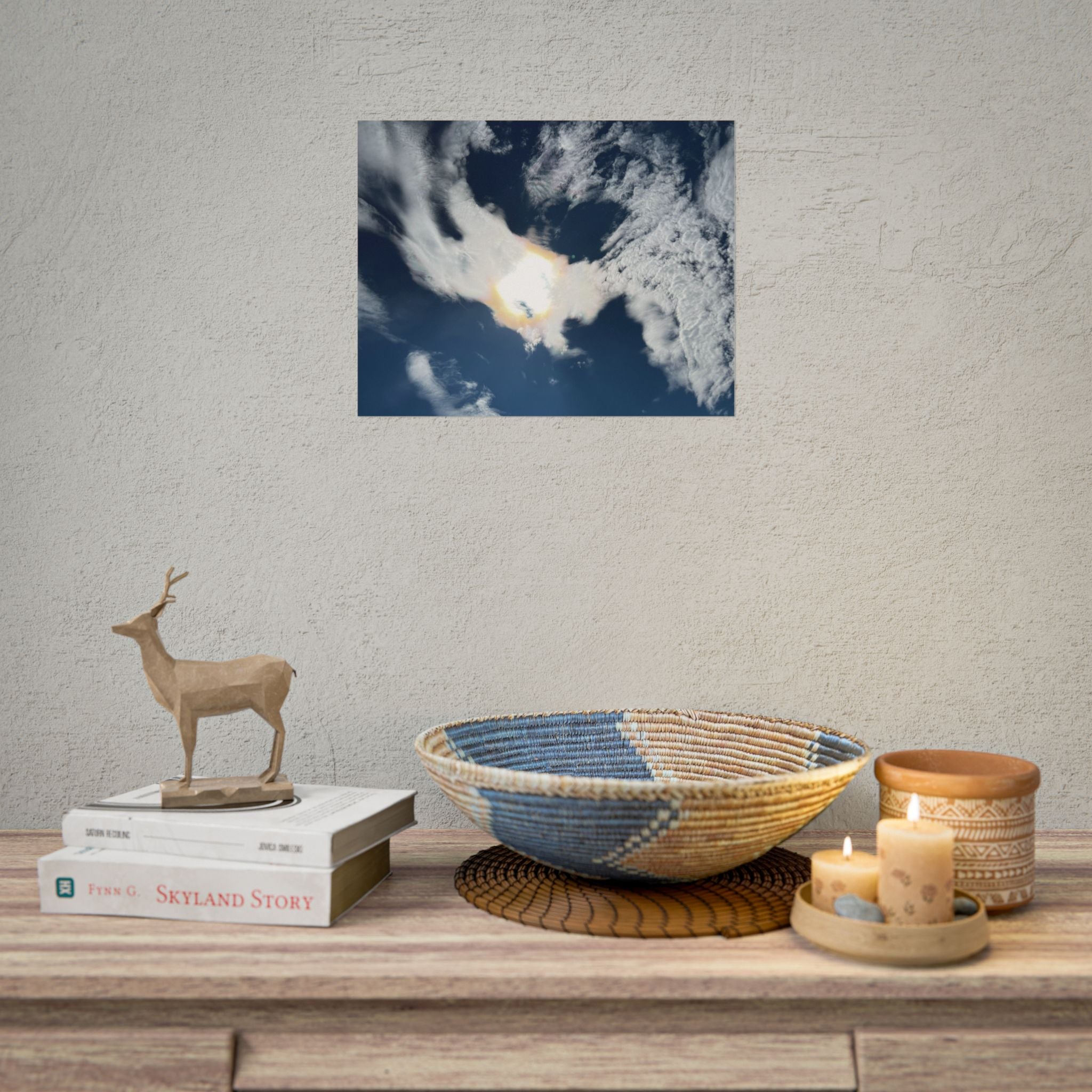 Rolled Poster — Dramatic Sunburst Cloudscape Sky Art Print