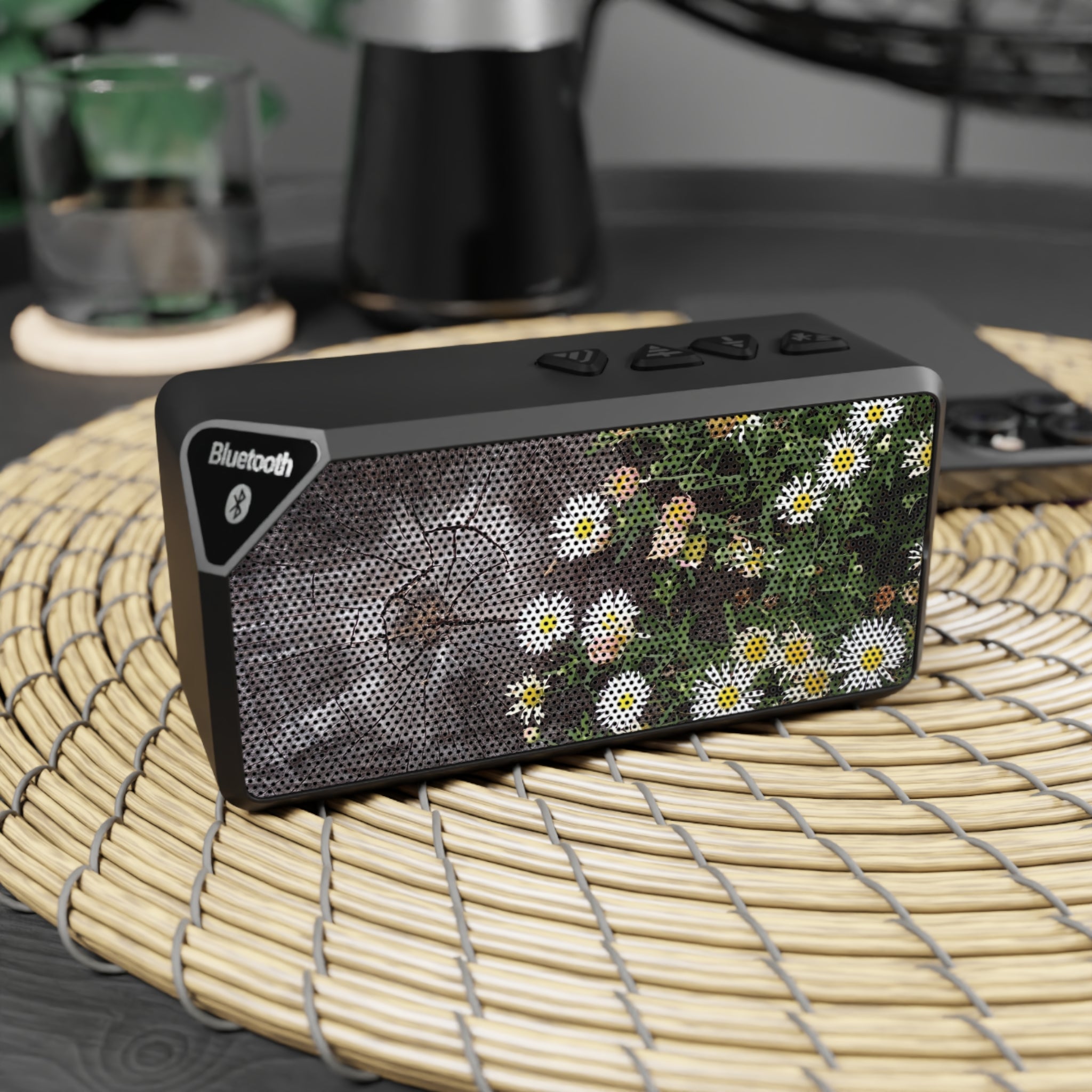 Floral Dandelion Bluetooth Speaker — Portable Outdoor Speaker with Daisy Design