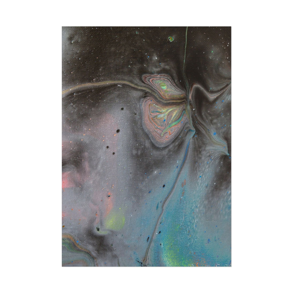 Abstract Galaxy Poster — Iridescent Fluid Art Rolled Poster