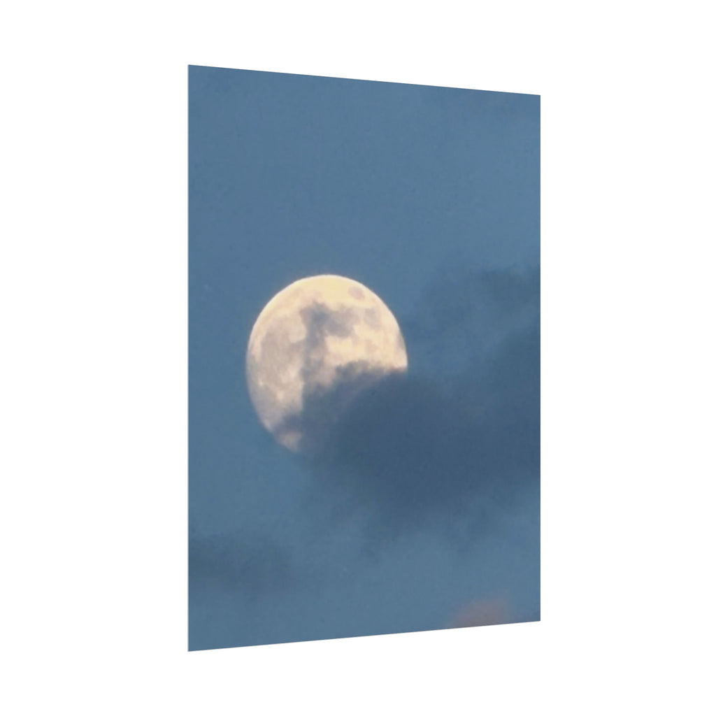 Lunar Cloud Poster - Moon Photography Wall Art (Rolled Poster)