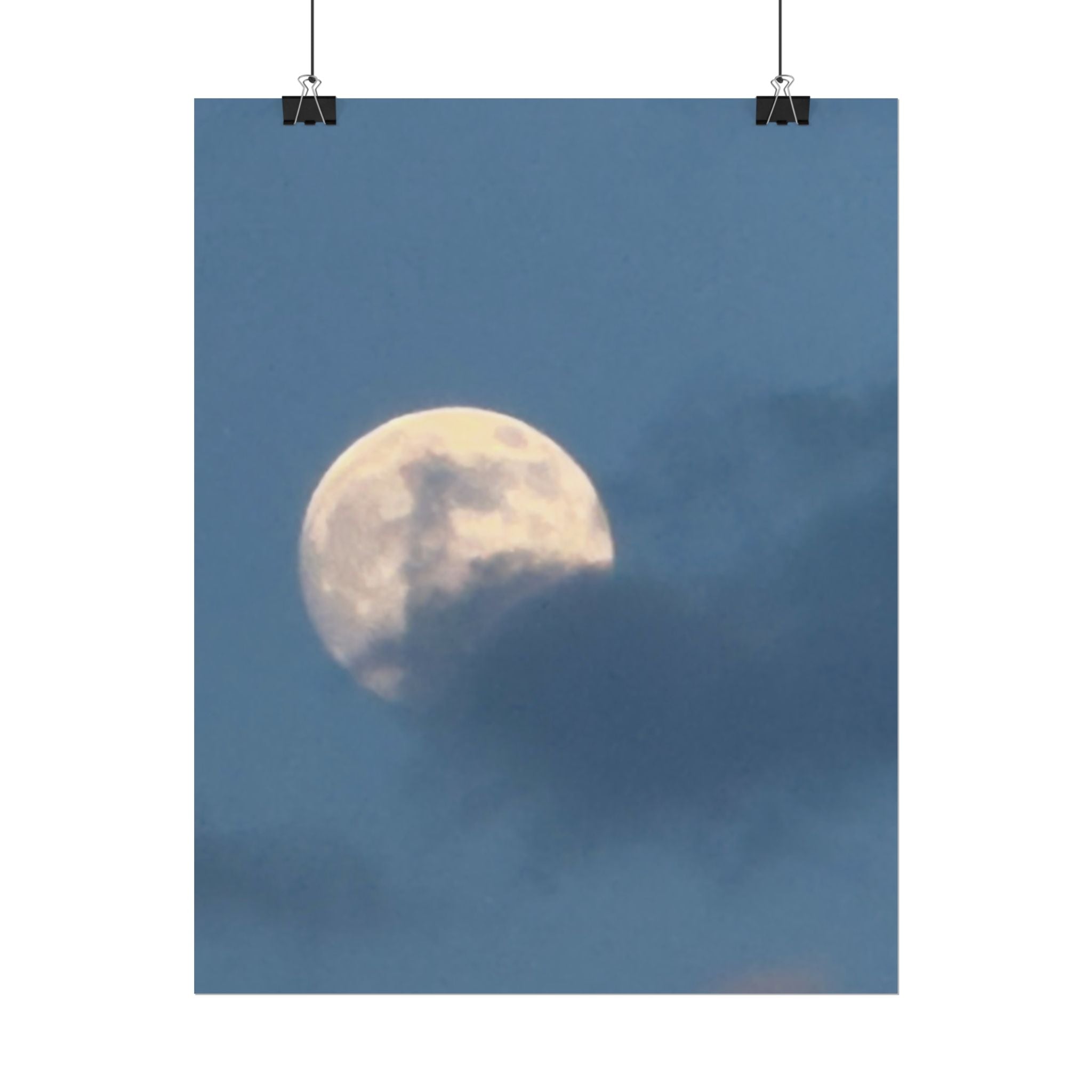 Lunar Cloud Poster - Moon Photography Wall Art (Rolled Poster)