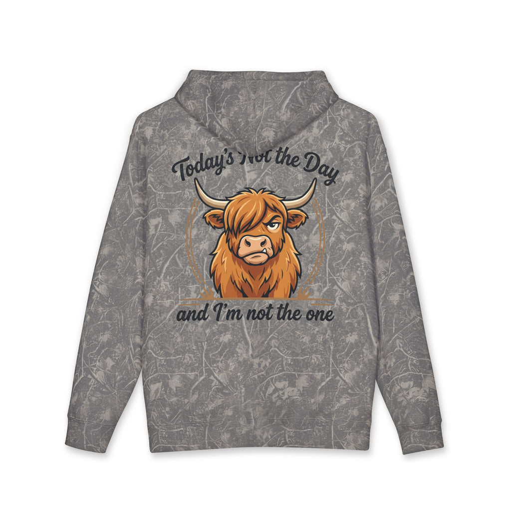 Hoodie — "Today's Not the Day" Highland Cow Graphic Hoodie