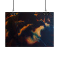 Abstract Cosmic Swirl Poster — Dark Nebula Wall Art Rolled Print