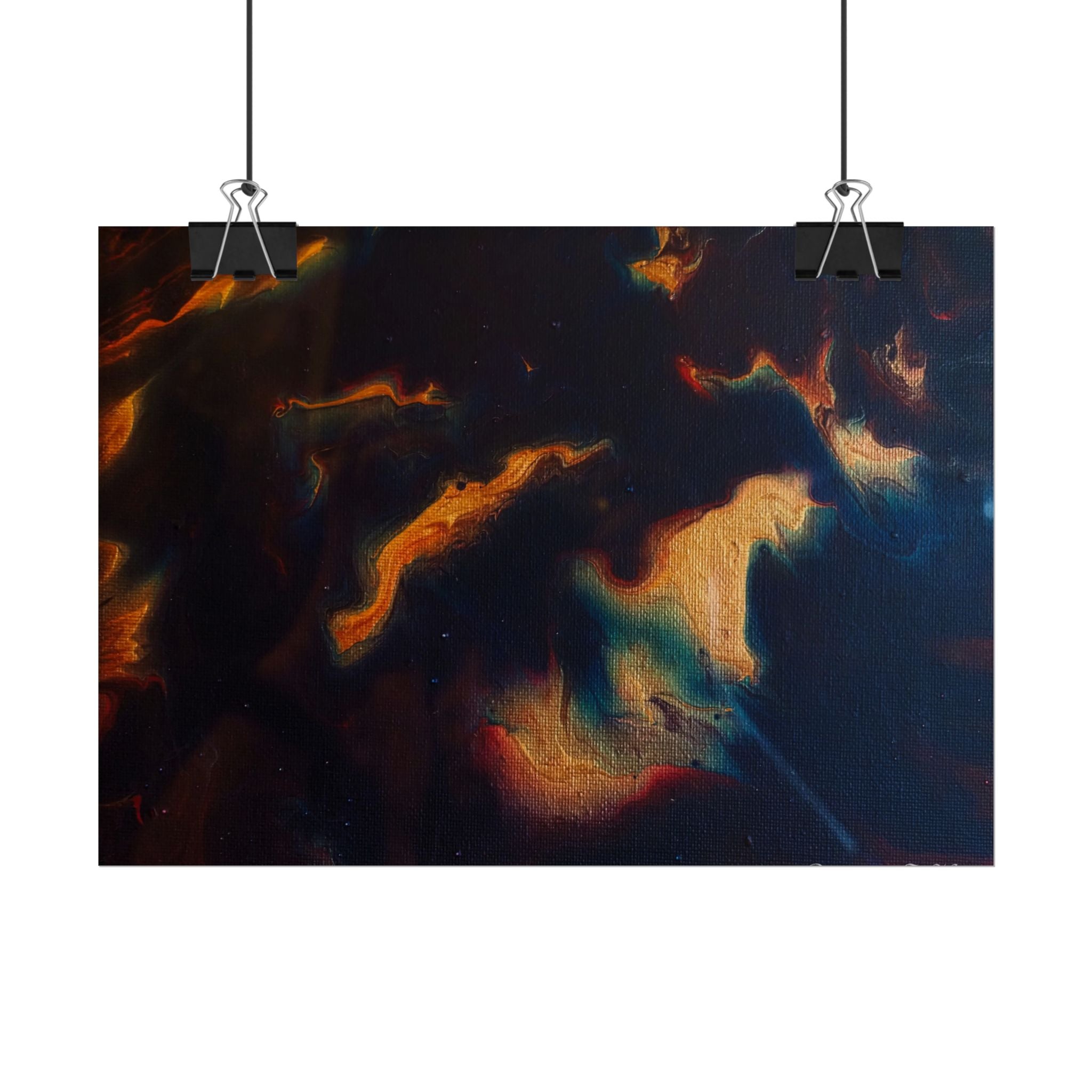 Abstract Cosmic Swirl Poster — Dark Nebula Wall Art Rolled Print