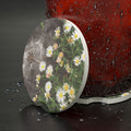 Daisy Meadow Soapstone Car Coaster — Floral Car Cupholder Absorbent Coaster