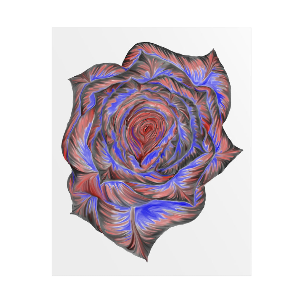 Abstract Rose Art Poster — Colorful Swirl Floral Wall Print