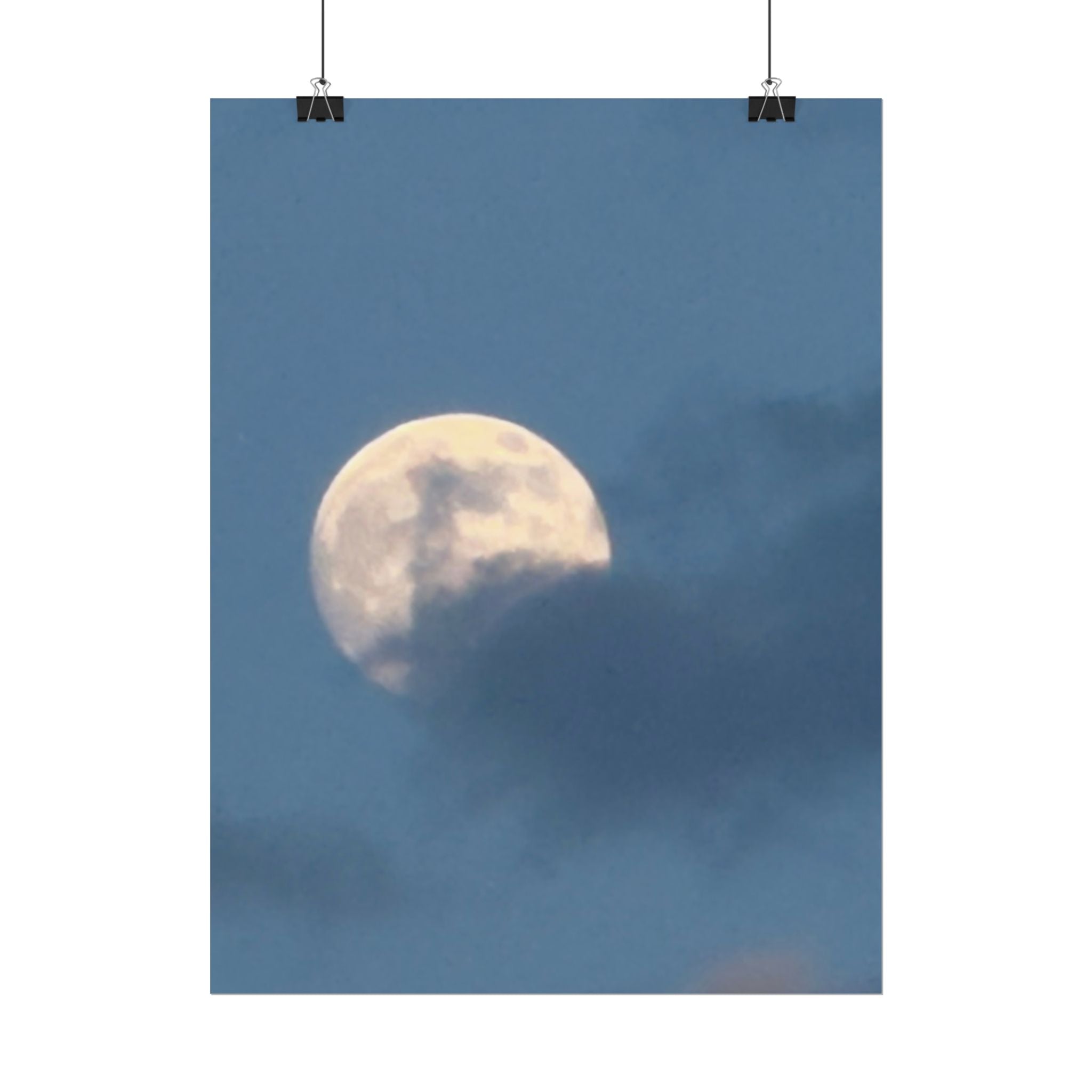 Lunar Cloud Poster - Moon Photography Wall Art (Rolled Poster)