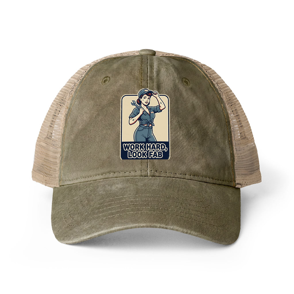 Women's Washed Mesh-Back Cap