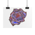 Abstract Rose Art Poster — Colorful Swirl Floral Wall Print