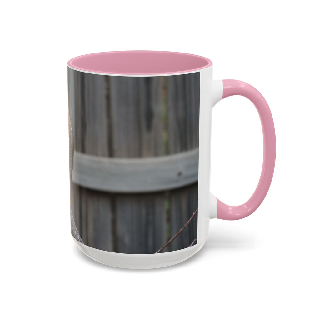 Hawk Photo Mug (11oz/15oz) — Wildlife Coffee Cup with Sharp-Shinned Hawk Image
