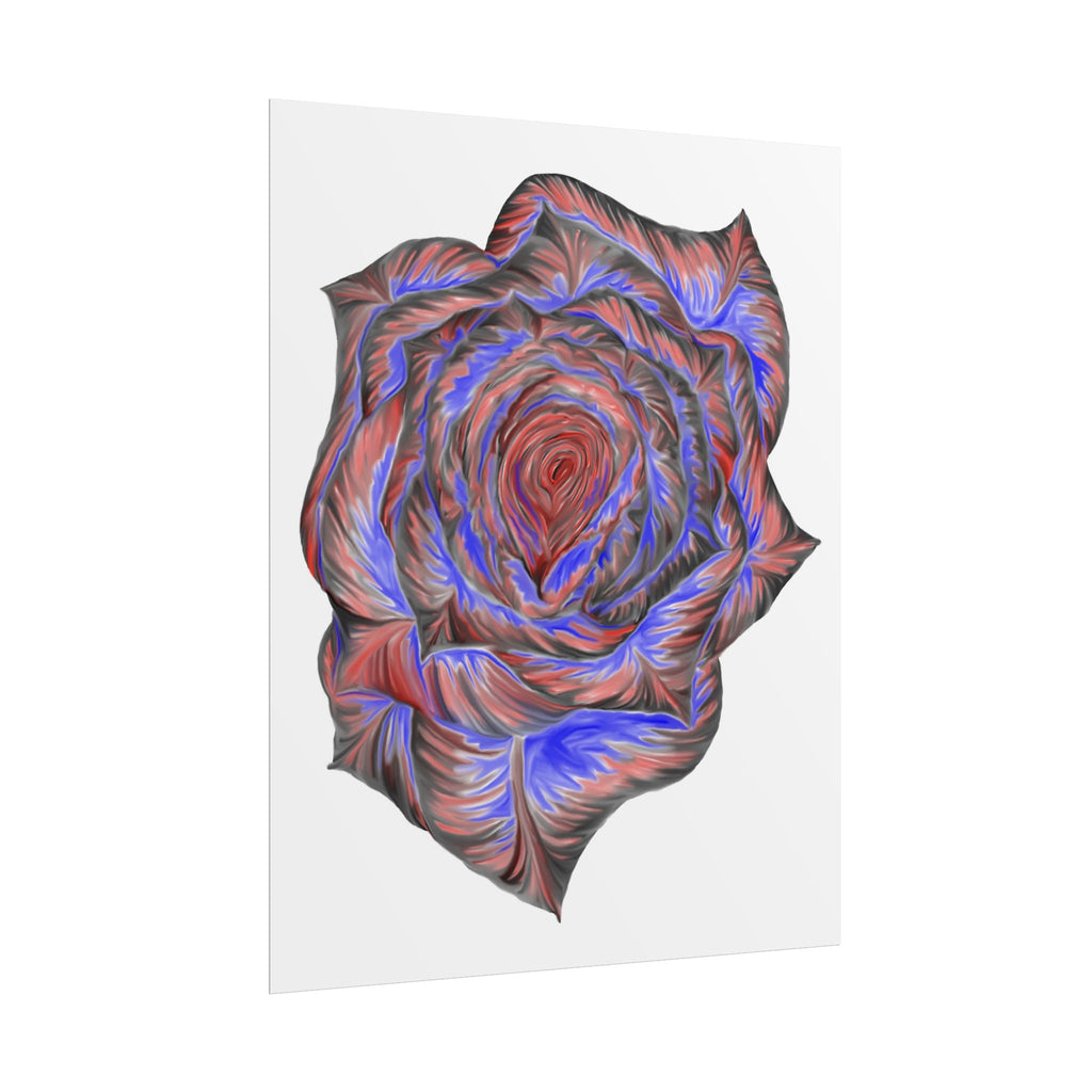 Abstract Rose Art Poster — Colorful Swirl Floral Wall Print