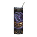 Dragon Guardian 20oz Stainless Steel Tumbler — 'Escape' Book Lover Travel Mug