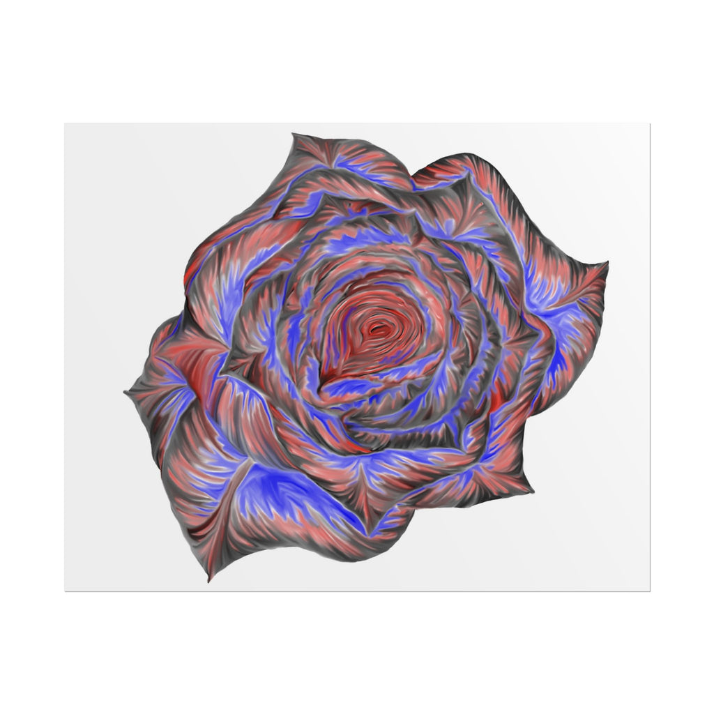 Abstract Rose Art Poster — Colorful Swirl Floral Wall Print