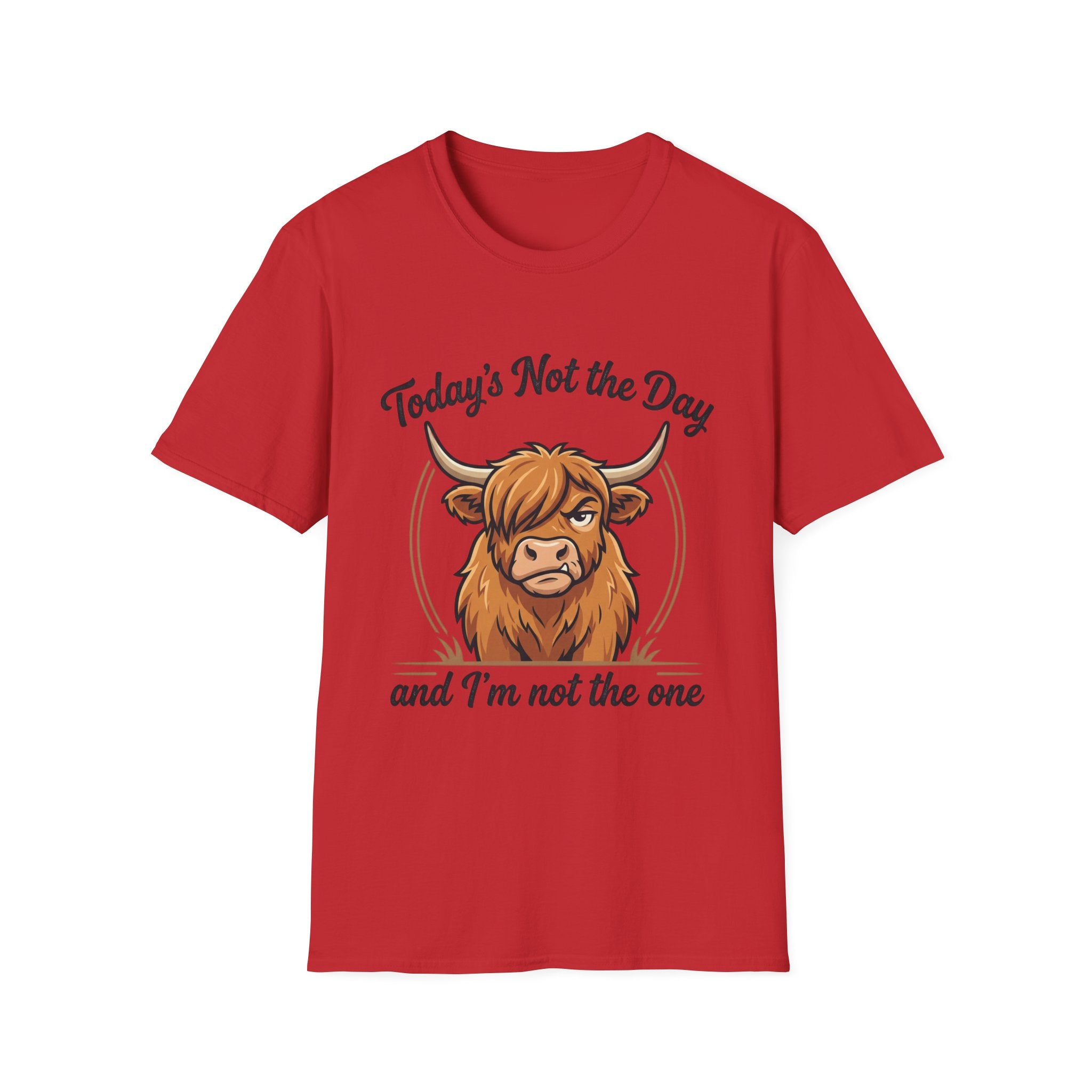 Snarky Highland Cow T-Shirt — 'Gets the Point Across' Graphic Tee