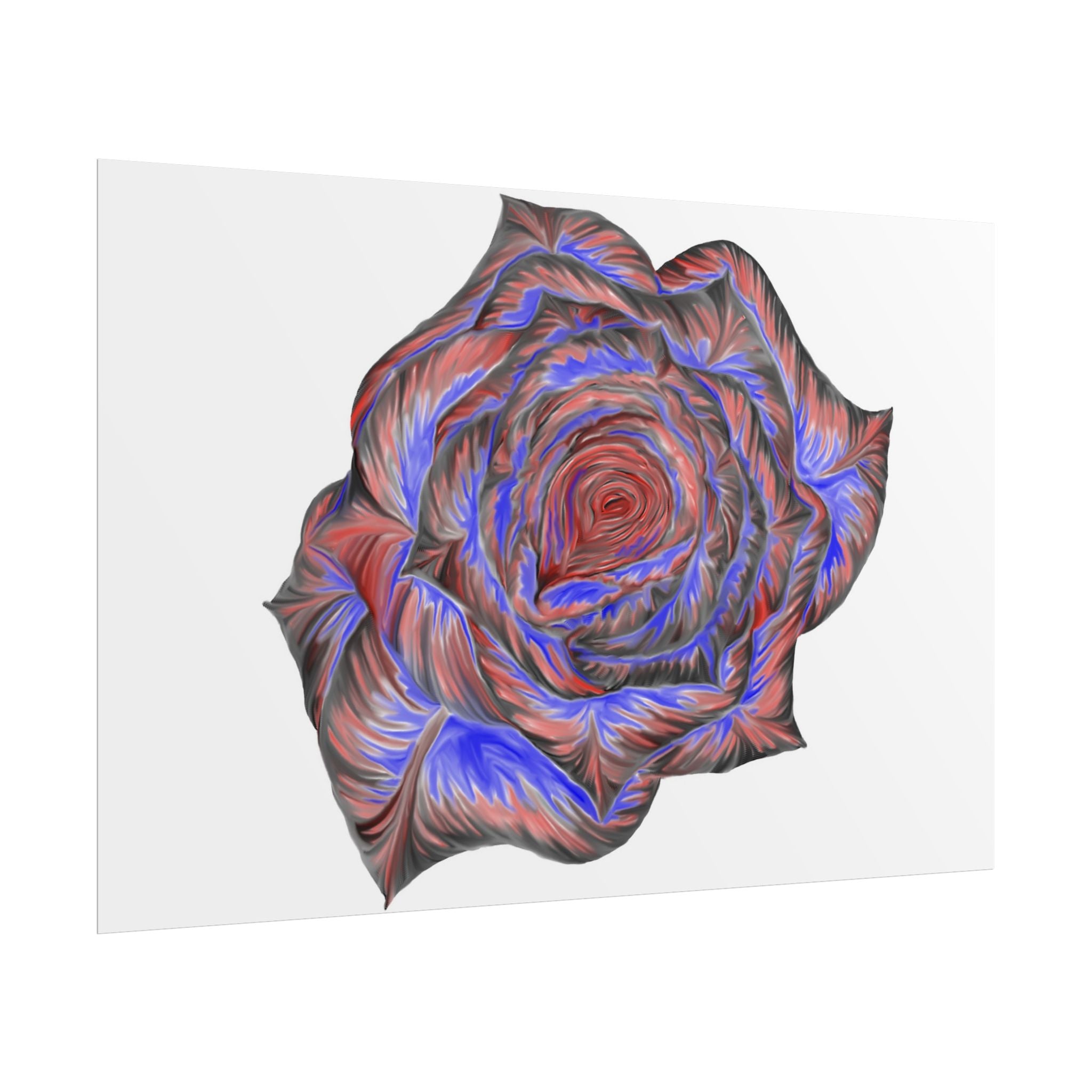 Abstract Rose Art Poster — Colorful Swirl Floral Wall Print